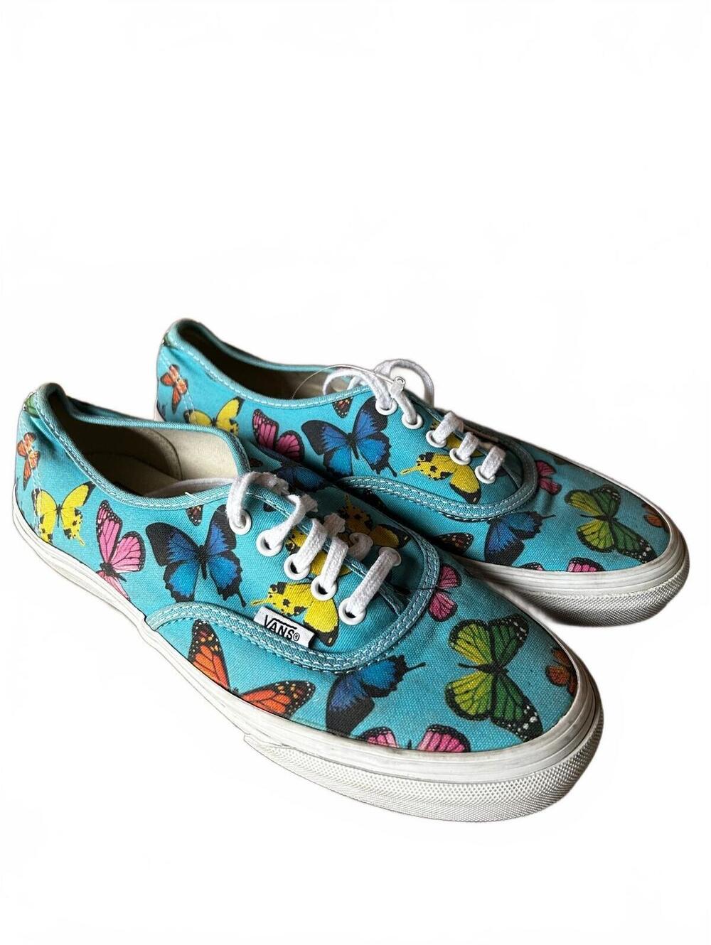 Unisex Vans Authentic Slim Sneakers Butterflies Scuba Blue Casual Street - Picture 1 of 9